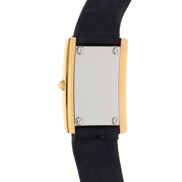 Reloj Movado para dama en acero chapa correa piel.