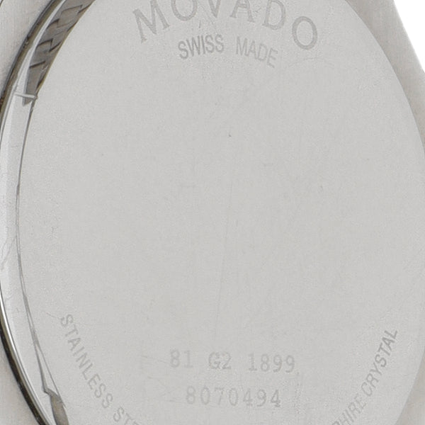 Reloj Movado para caballero en acero vistas chapa.