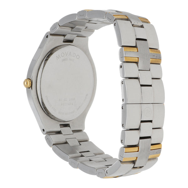 Reloj Movado para caballero en acero vistas chapa.