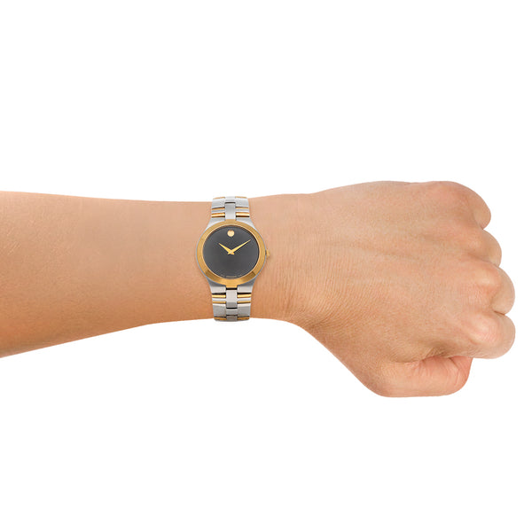 Reloj Movado para caballero en acero vistas chapa.