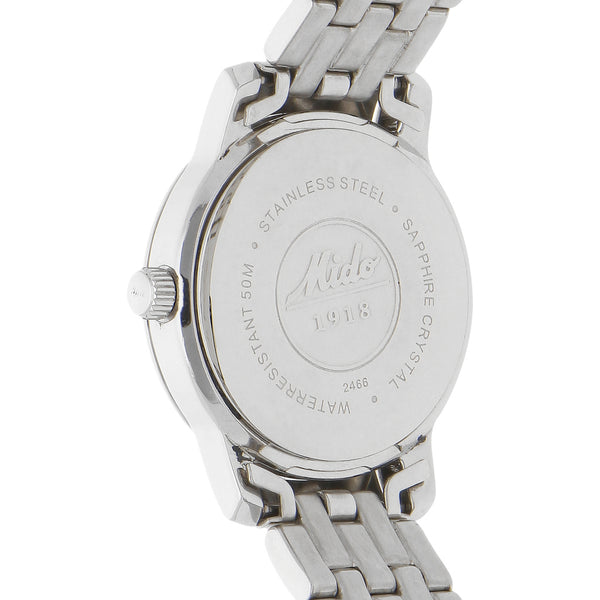 Reloj Mido para dama en acero inoxidable.