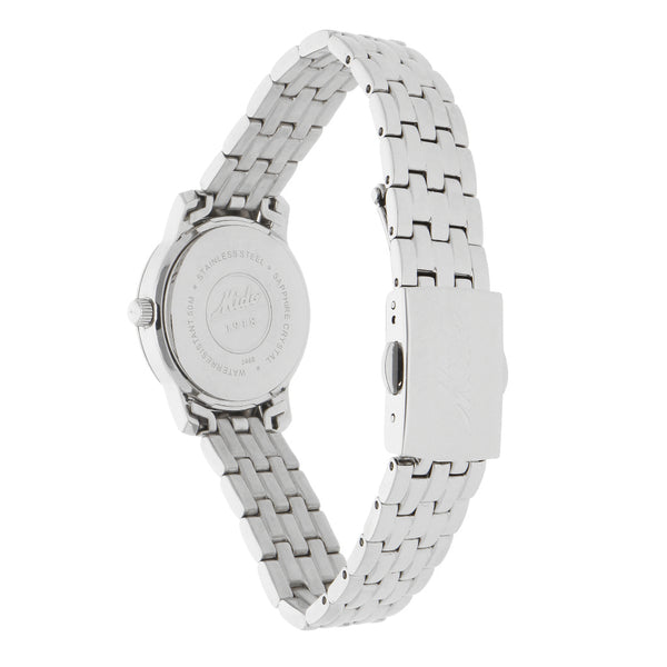 Reloj Mido para dama en acero inoxidable.