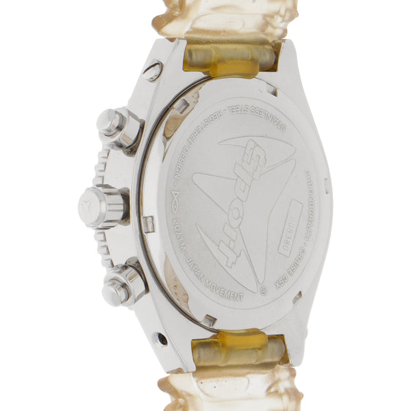 Reloj TechnoSport para dama en acero inoxidable correa plástico.