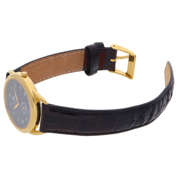 Reloj Seculus para dama en acero vista chapa correa piel.