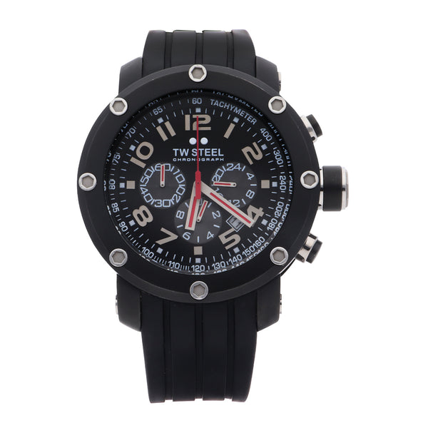Reloj TW Steel para caballero en acero esmalte correa silicona.