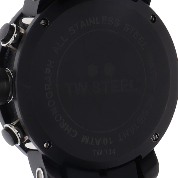 Reloj TW Steel para caballero en acero esmalte correa silicona.