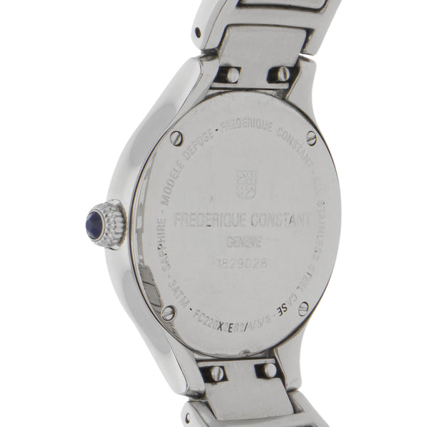 Reloj Frederique constant para dama en acero inoxidable.