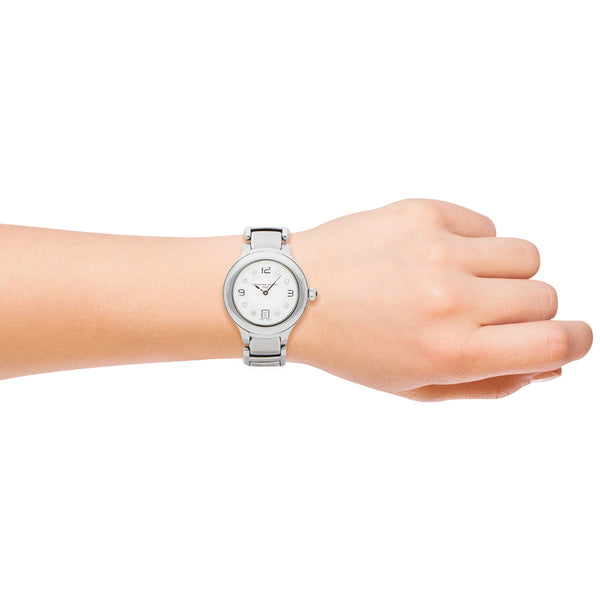 Reloj Frederique constant para dama en acero inoxidable.