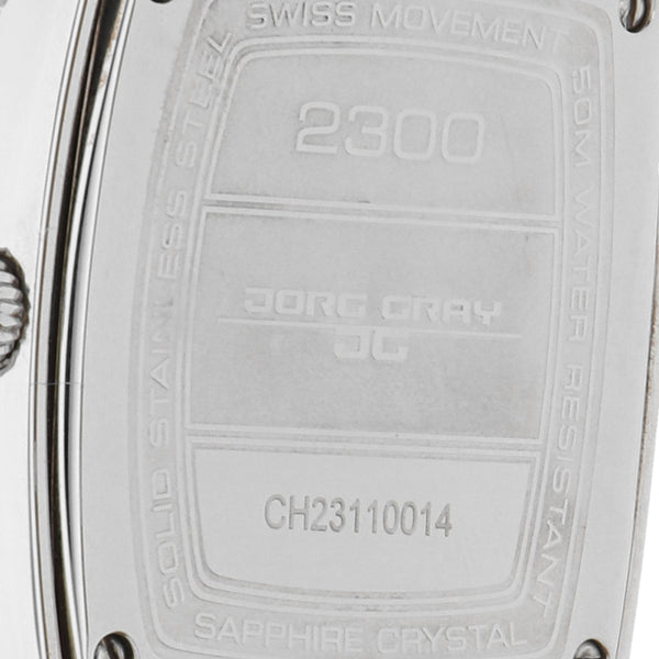 Reloj Jorg Gray para dama en acero inoxidable correa piel.