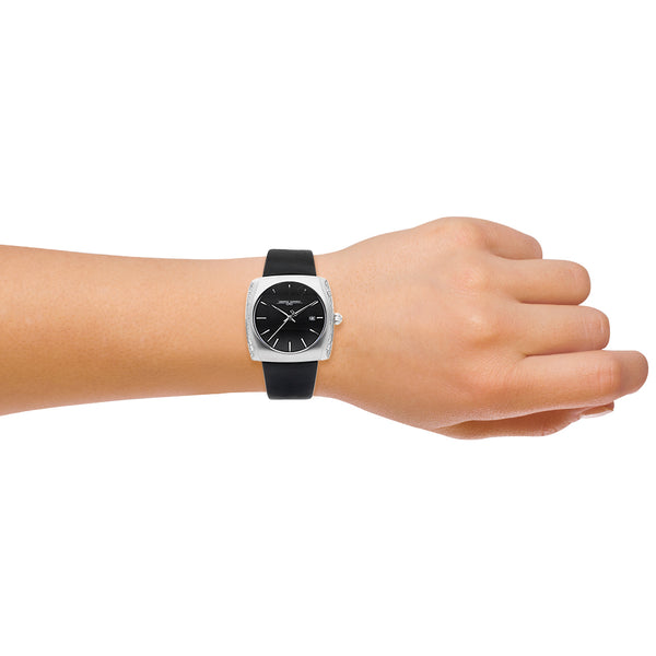 Reloj Jorg Gray para dama en acero inoxidable correa piel.