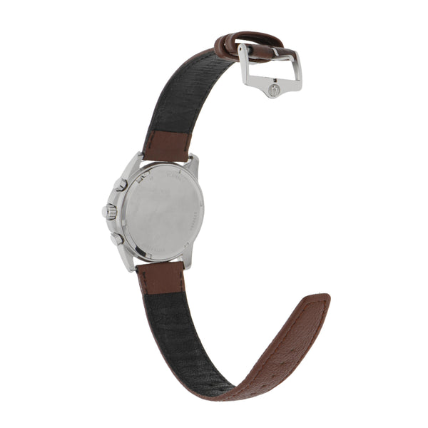 Reloj Bulova para caballero en acero inoxidable correa piel.