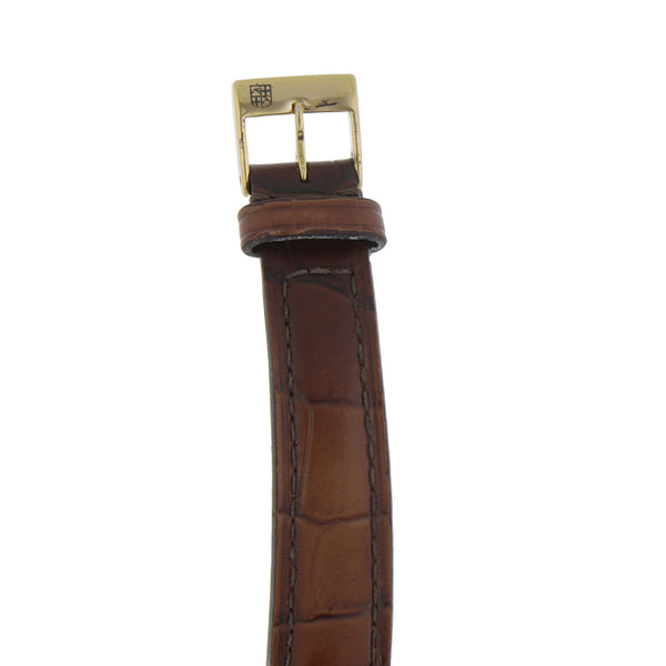 Reloj Frederique Constant para dama en acero chapa correa piel.