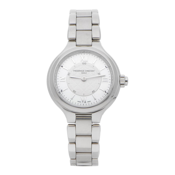 Reloj Frederique Constant para dama en acero inoxidable.