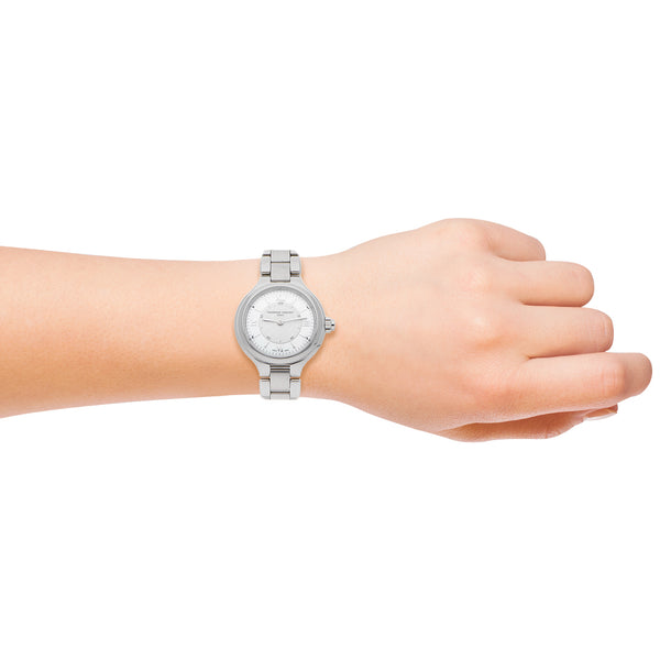 Reloj Frederique Constant para dama en acero inoxidable.