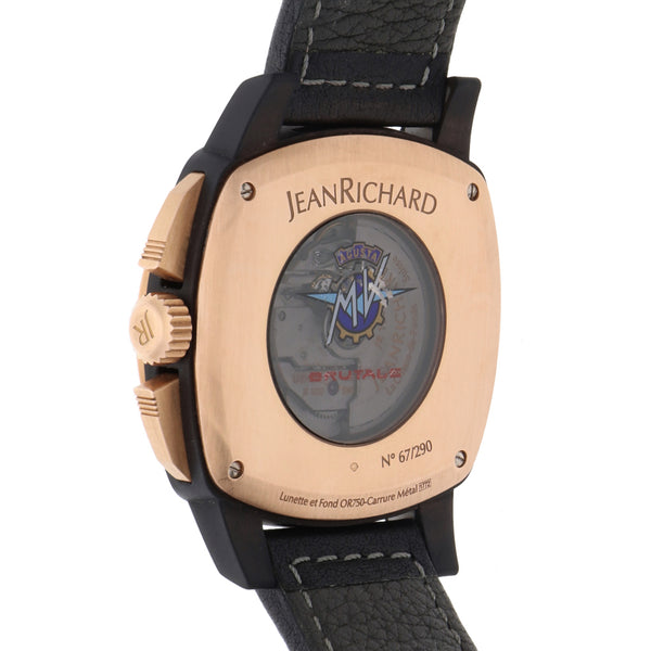 Reloj Jean Richard para caballero modelo MV Augusta Brutale vistas en oro rosa 18 kilates.