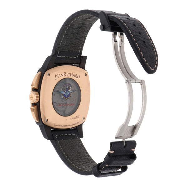 Reloj Jean Richard para caballero modelo MV Augusta Brutale vistas en oro rosa 18 kilates.