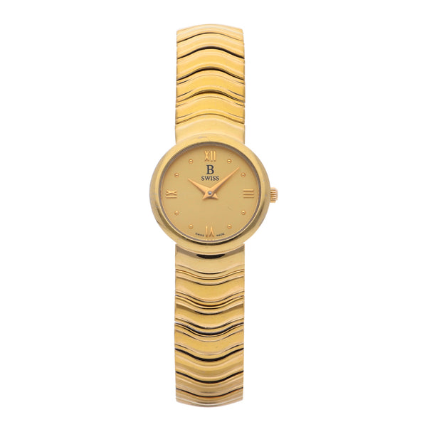 Reloj Bucherer para dama en acero chapa.