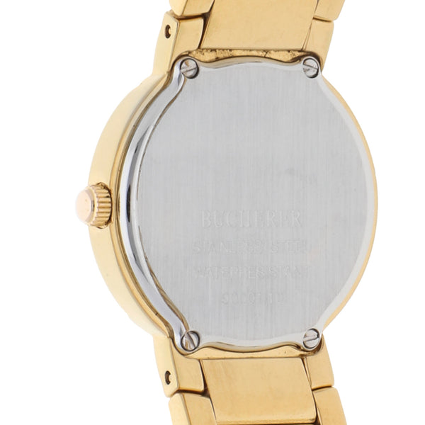 Reloj Bucherer para dama en acero chapa.