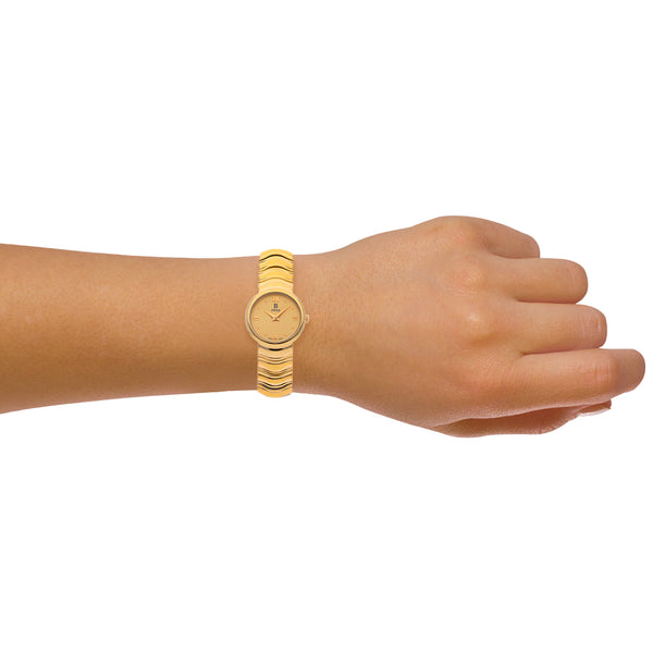 Reloj Bucherer para dama en acero chapa.