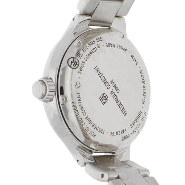 Reloj Frederique Constant para dama en acero inoxidable.