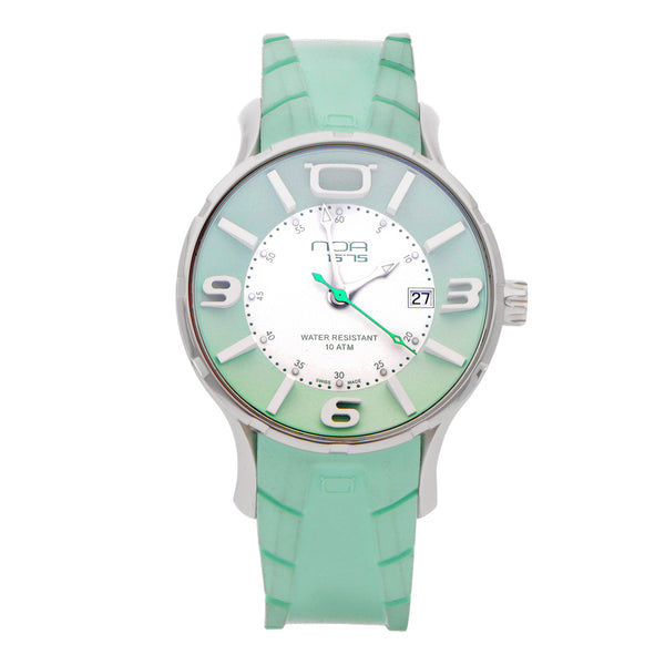 Reloj NOA para dama en acero inoxidable correa caucho.
