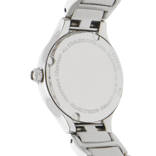 Reloj Frederique constant para dama en acero inoxidable.