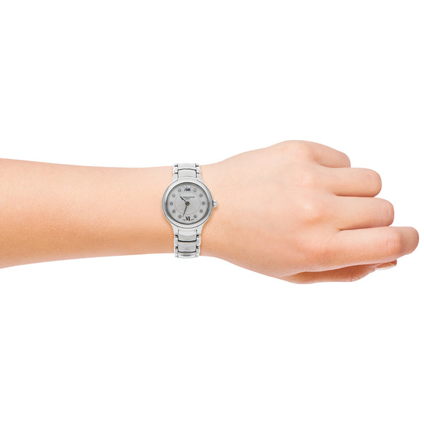 Reloj Frederique constant para dama en acero inoxidable.