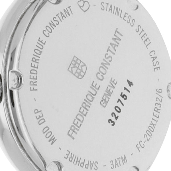 Reloj Frederique Constant para dama en acero inoxidable.