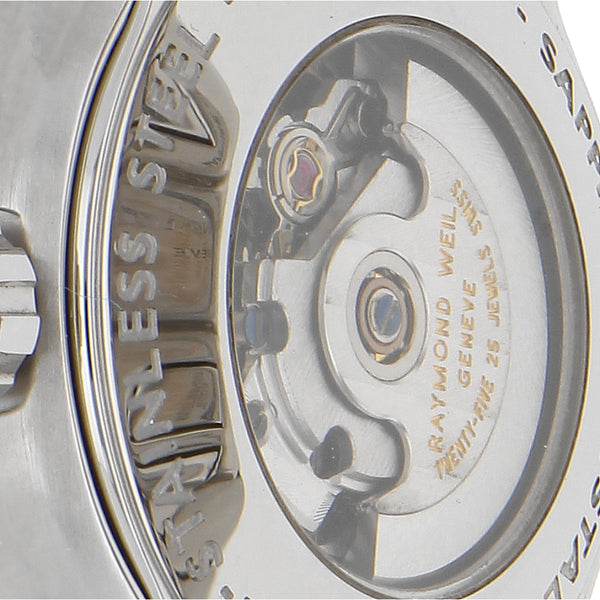 Reloj Raymond Weil para dama en acero inoxidable.