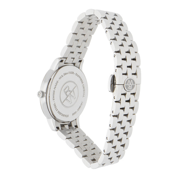 Reloj Raymond Weil para dama en acero inoxidable.