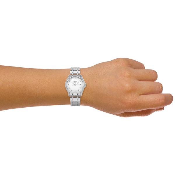 Reloj Tissot para dama en acero inoxidable.