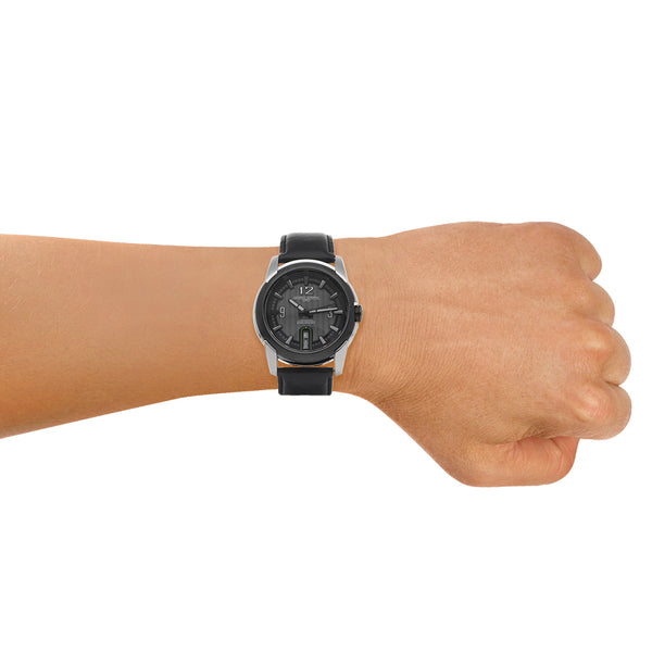 Reloj Jorg Gray para caballero en acero inoxidable correa piel.