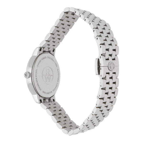 Reloj Raymond Weil para dama en acero inoxidable.