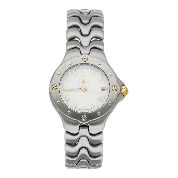 Reloj Ebel para dama modelo Sportwabe vistas en oro amarillo 18 kilates.