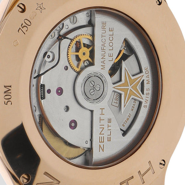 Reloj Zenith para caballero modelo Elite en oro rosa 18 kilates.