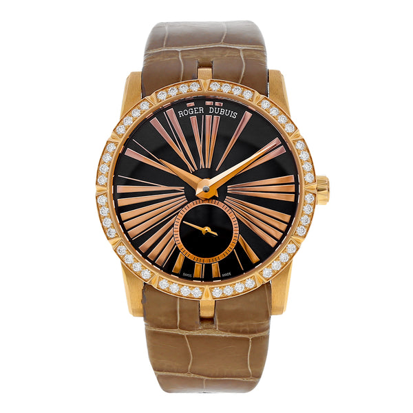 Reloj Roger Dubuis para caballero modelo Excalibur caja de oro rosa 18 kilates.