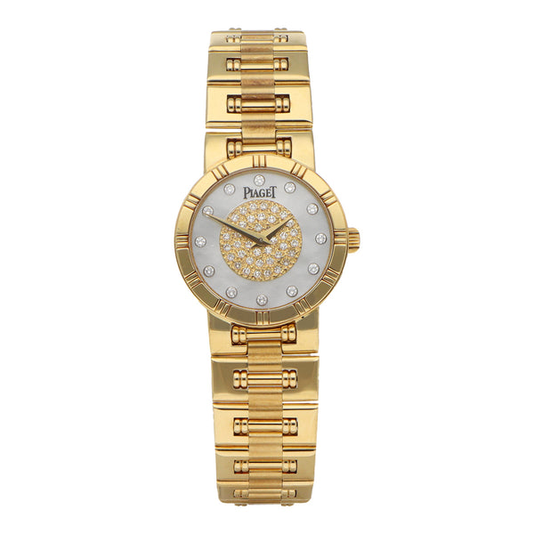 Reloj Piaget para dama modelo Dancer en oro amarillo 18 kilates.