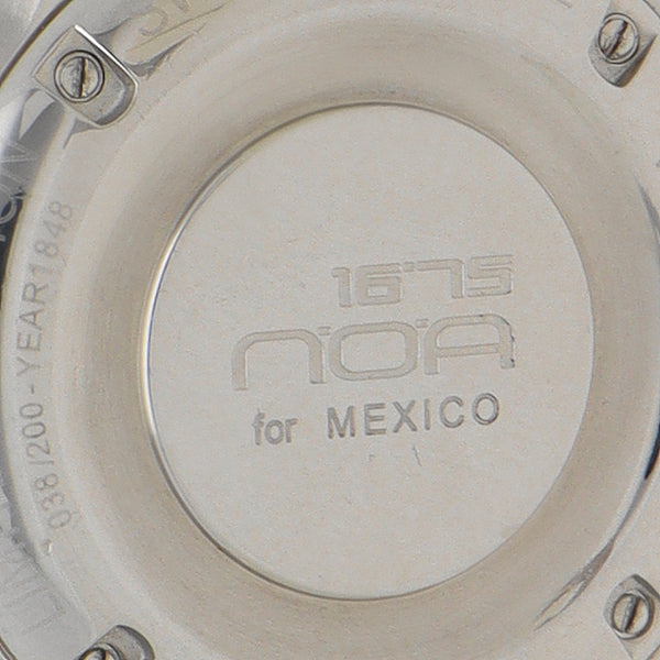 Reloj NOA para caballero en acero inoxidable correa caucho.