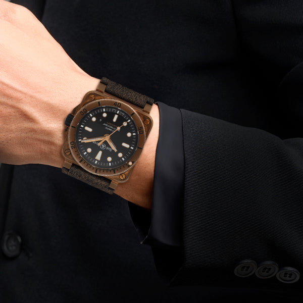 Reloj Bell & Ross para caballero modelo Diver Bronze.