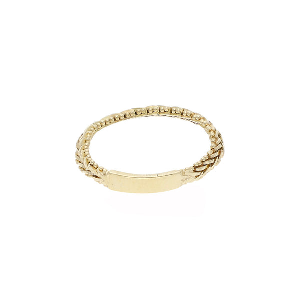 Anillo boleado en oro amarillo 14 kilates.