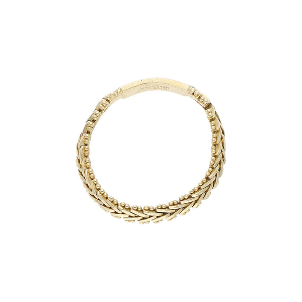 Anillo boleado en oro amarillo 14 kilates.