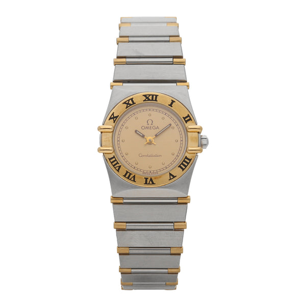 Reloj omega para dama modelo Constellation vistas en oro amarillo 18 kilates.