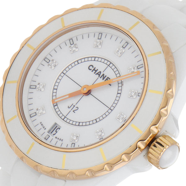 Reloj Chanel para dama modelo J12 vistas oro amarillo 18 kilates.