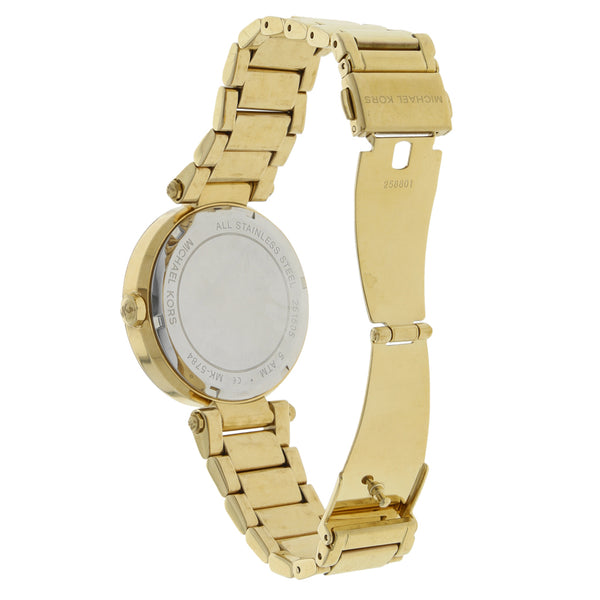 Reloj Michael Kors para dama en acero chapa.