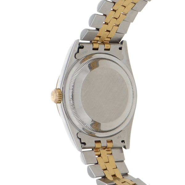 Reloj Rolex para caballero modelo Oyster Perpetual Datejust con vistas en oro amarillo 18 kilates.