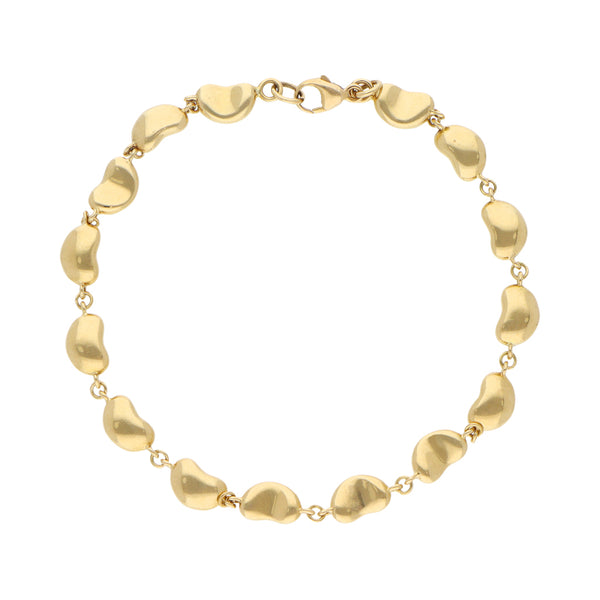 Pulsera eslabón combinado firma Tiffany & Co. en oro amarillo 18 kilates.