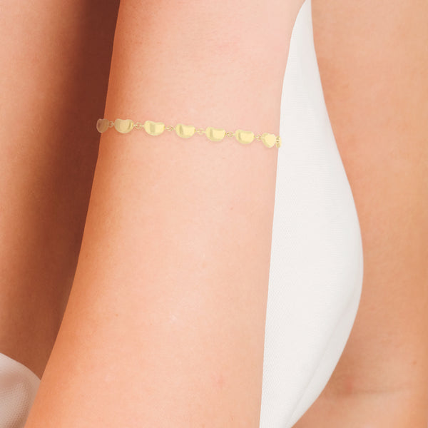 Pulsera eslabón combinado firma Tiffany & Co. en oro amarillo 18 kilates.