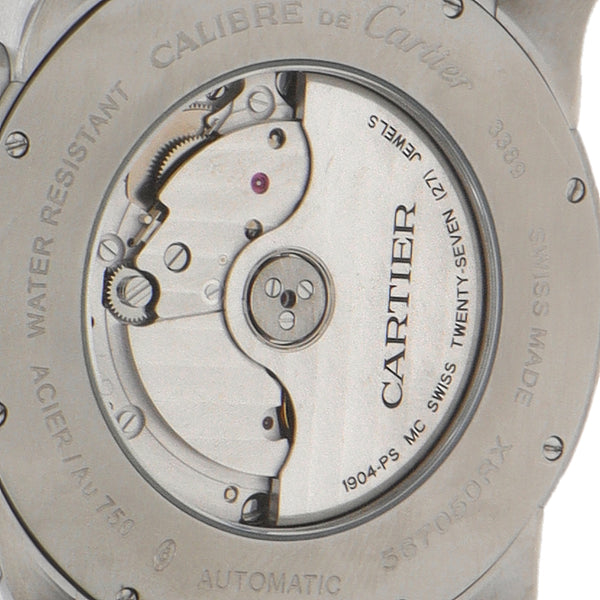 Reloj Cartier para caballero modelo Calibre de Cartier vistas en oro rosado de 18 kilates.