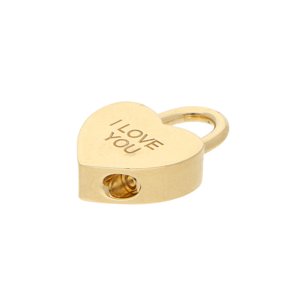 Dije diseño especial motivo candado de corazón firma Tiffany & Co. en oro amarillo 18 kilates.