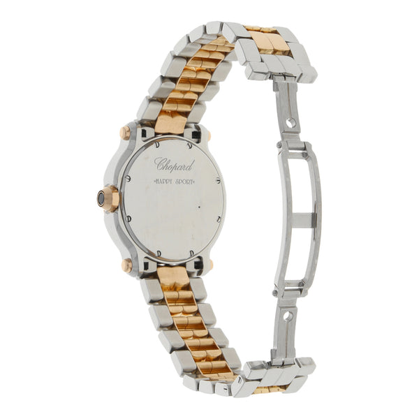 Reloj Chopard para dama modelo Happy Sport vistas oro rosa 18 kilates.